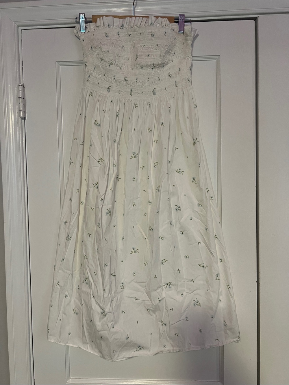 H&M White Smocked Bodice Dress - Picture 2 of 7